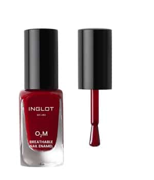 INGLOT O₂M Breathable Nail Enamel Nagellack Dunkelrot