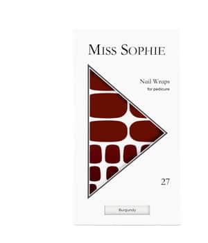 Miss Sophie Burgundy Pedicure Nagelfolie Schwarz
