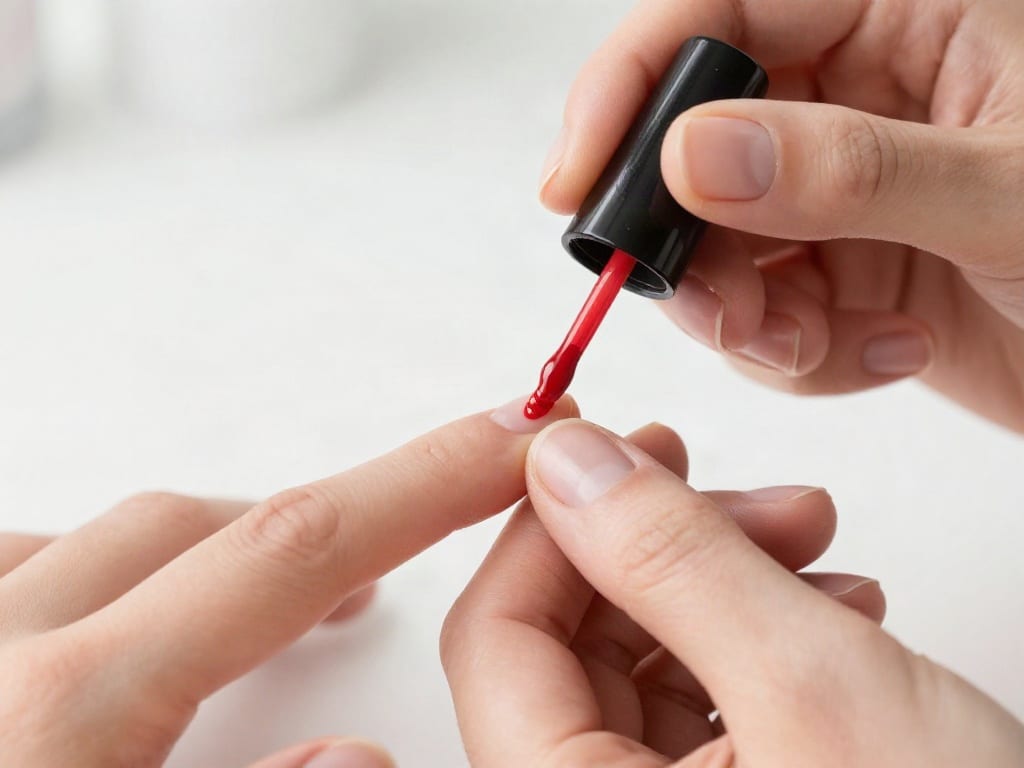 Nagellack bekommt Abdrücke