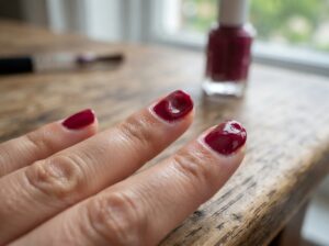 Nagellack Dellen