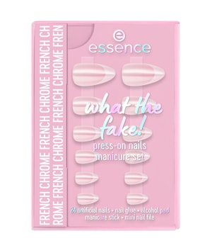 essence what the fake! PRESS-ON NAILS manicure set - FRENCH CHROME Nagelpflegeset