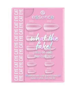 essence what the fake! PRESS-ON NAILS manicure set - cat eye Nagelpflegeset Creme