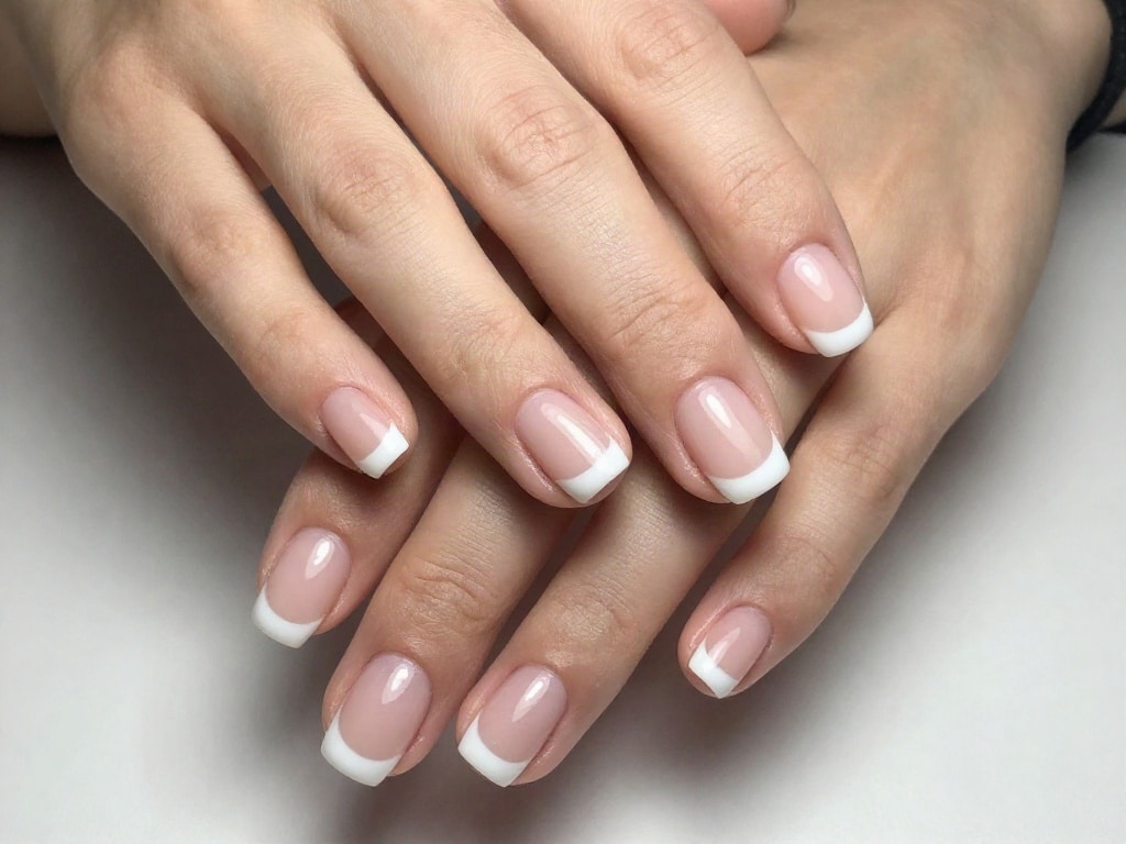 French Nails kurze Nägel