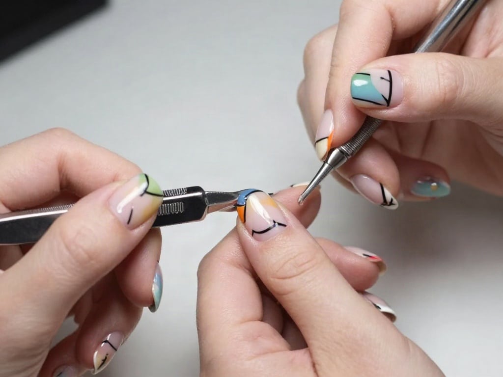 Nageldesign geometrisch