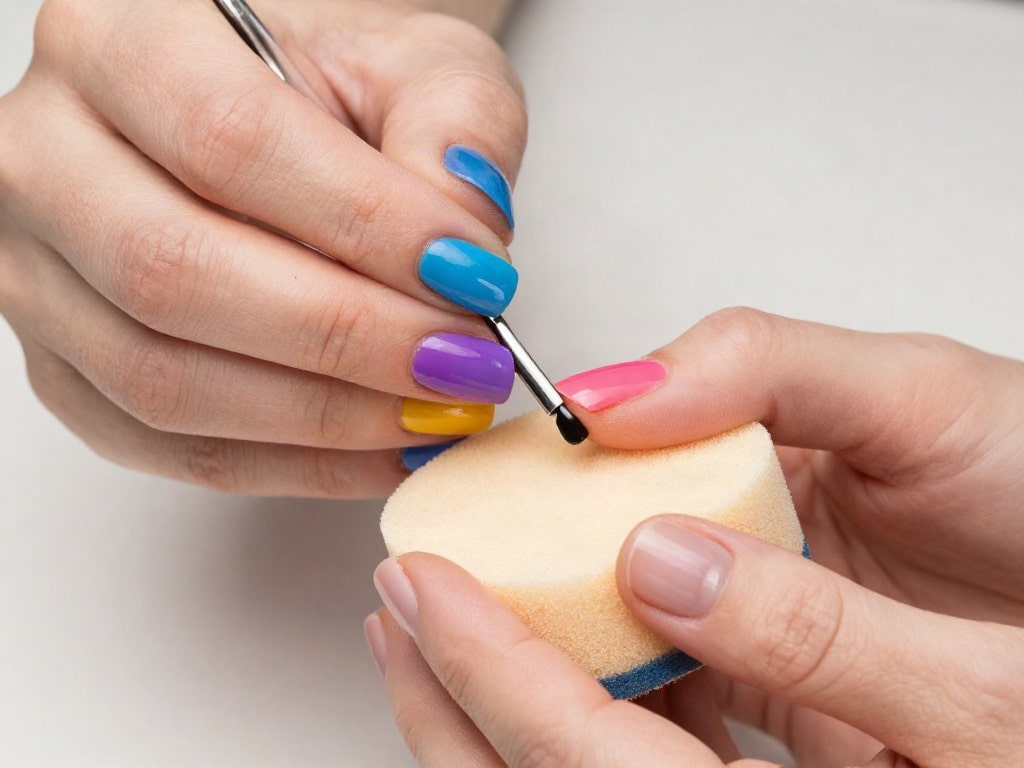 Nail Art mit Schwamm