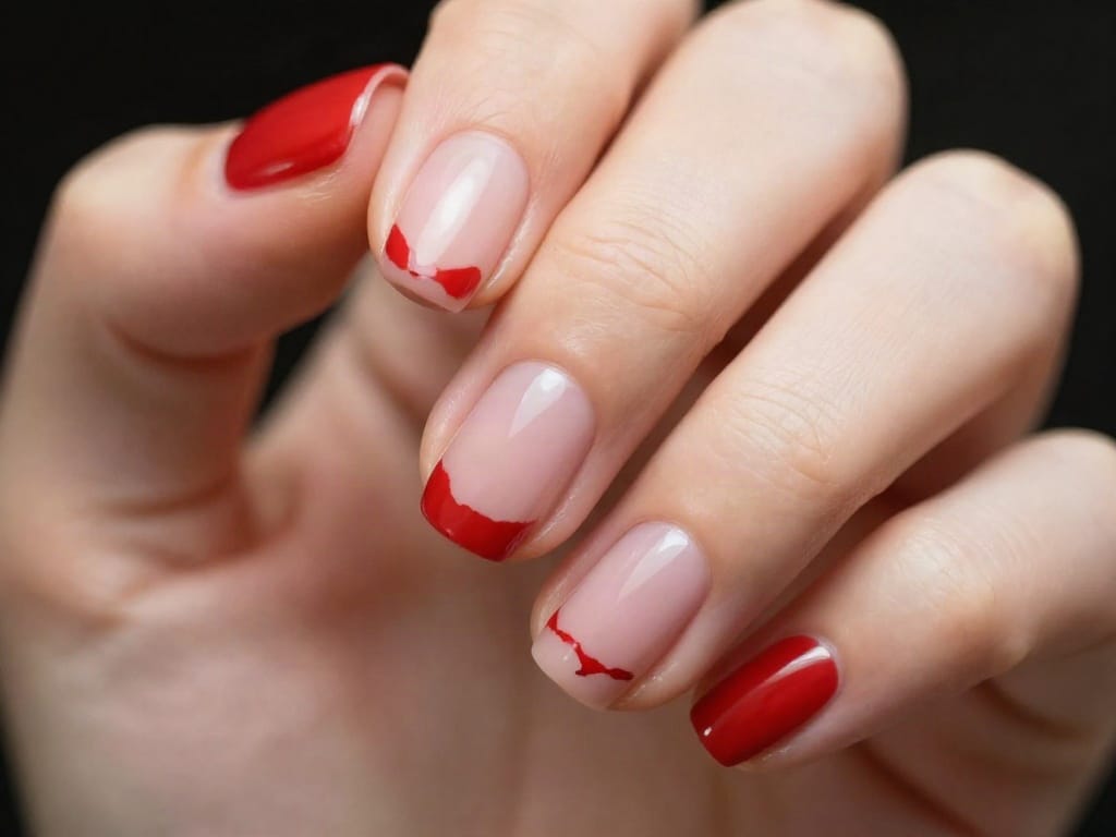Nagellack Spitzen abgenutzt