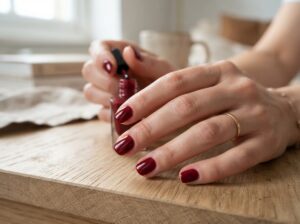 Nagellack auf kurzen Nägeln