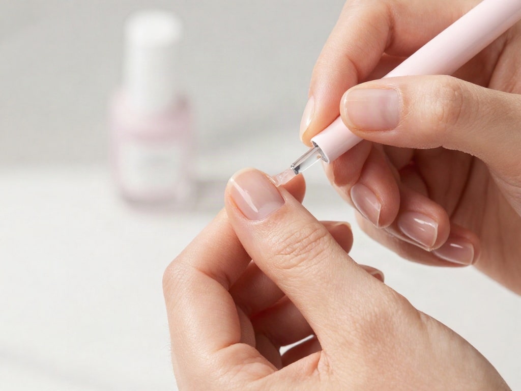 Nagellack Nagelspitze versiegeln