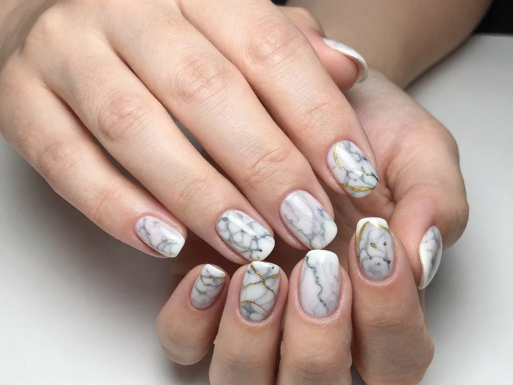 Water Marble Nails